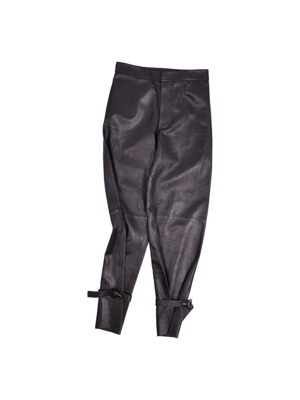 Bottega Veneta Pants Long Leather Black 38